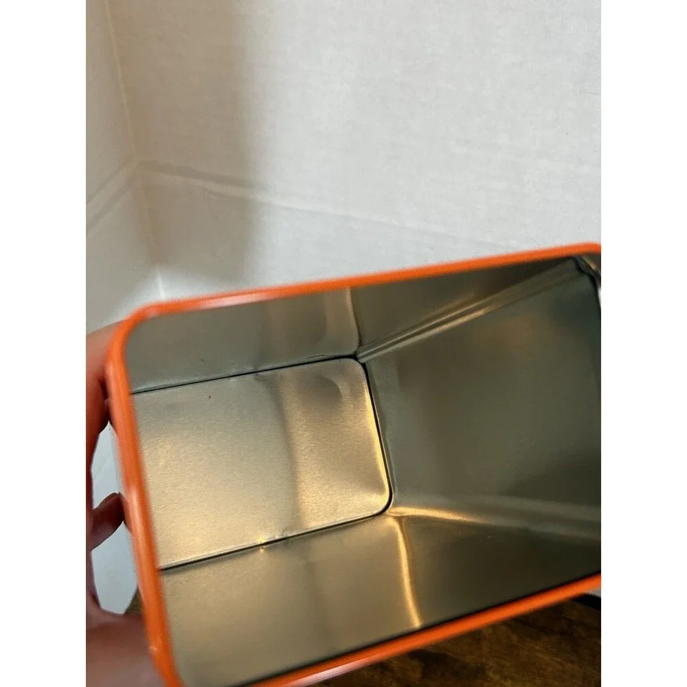 Vintage IKEA Metal Tins Set of 3 Orange Black Retro Halloween Kitchen Decor Set
